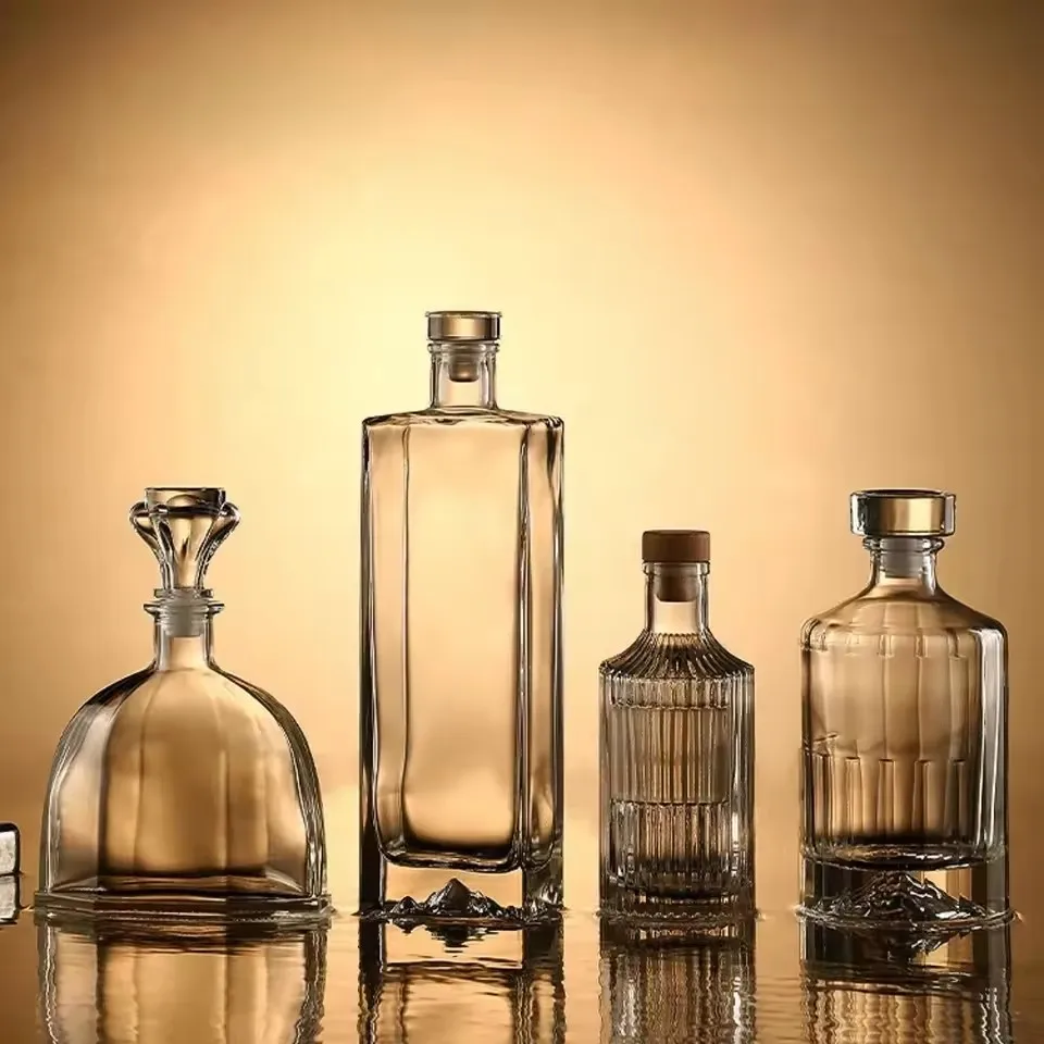 200ml/550ml Cold Extract Glass Bottle Vodka Bottle Whiskey Wine Whisky Fruit Wine Green Plum Wine Hip Flasks Coffee Bottle
