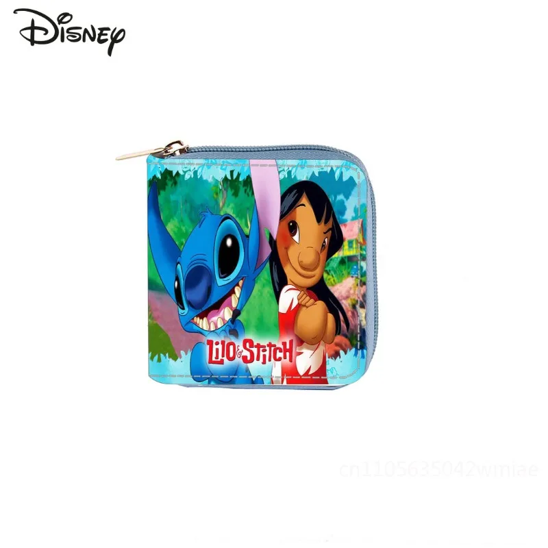 Stitch 2025 New Short Coin Purse Fashionable and High-quality PU Multifunctional Card Bag Cartoon Versatile Women's Mini Wallet