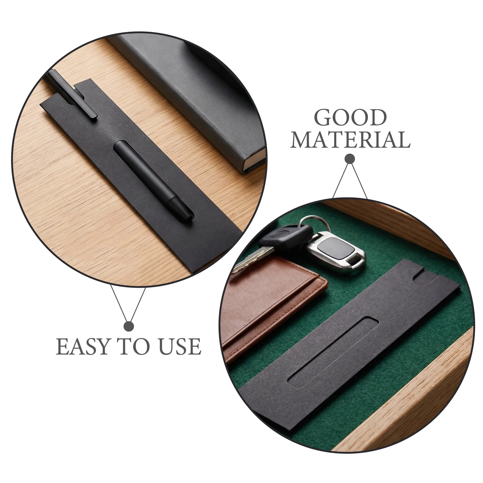 60Pcs Kraft Paper Pen Bags Single Pen Sleeve Case Windowed Pencil Packaging Sleeve 6x1.6 Inch Office School Use Clear Display