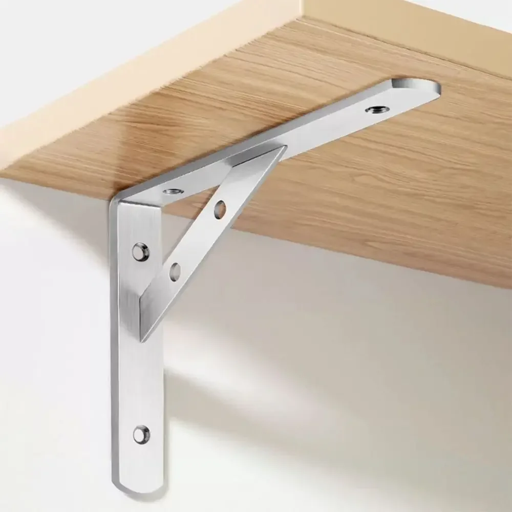 1PC Rvs Wandplank Rekken L-type Zware Beugel Muurbevestiging Rack Ondersteuning Driehoek Plank Thuis boekenplank Beugel