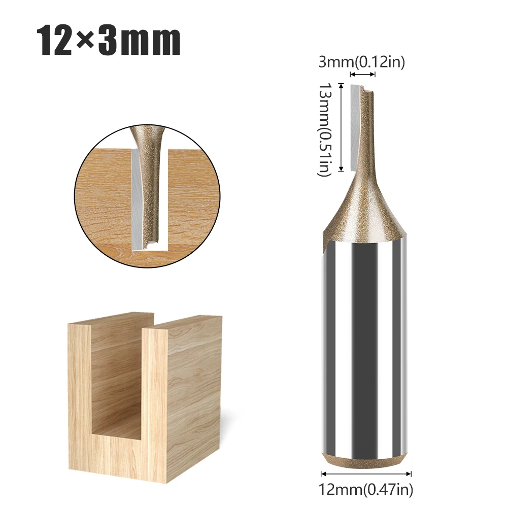 1PC 12.7mm Straight Bit 2 Flutes Router Bit CNC Milling Cutter  Woodworking Slotting Cutter Edge Trimming Milling Cutter