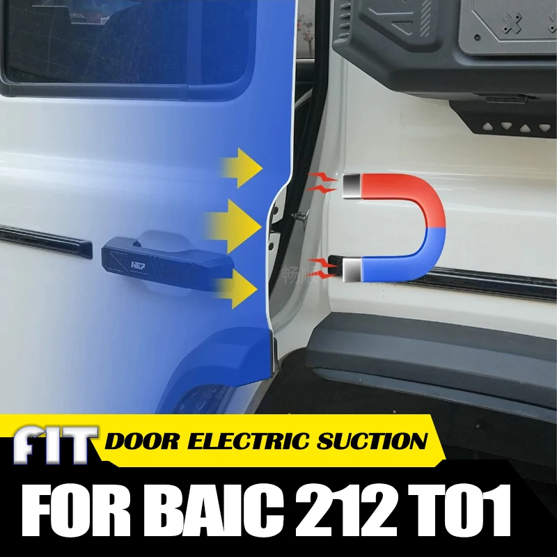 Car Four Door Electric Suction Lock Fit for BAIC 212 T01 2024-2026 Modified Car Rear Tailgate Electric Suction Door Accessories