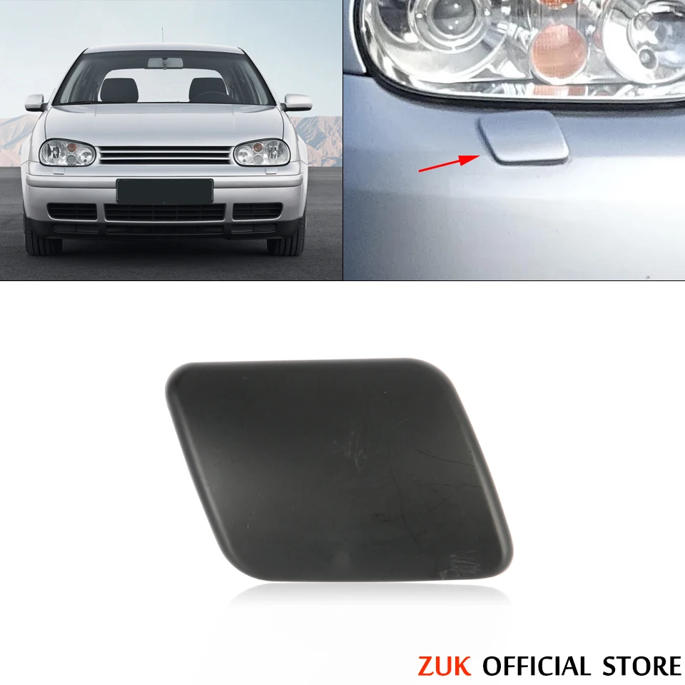 ZUK Headlight Washer Nozzle Cover Unpainted Washer Jet Sprayer Cap For VW Golf 4 MK4 Variant 4Motion R32 1J0955109A 1J0955110A