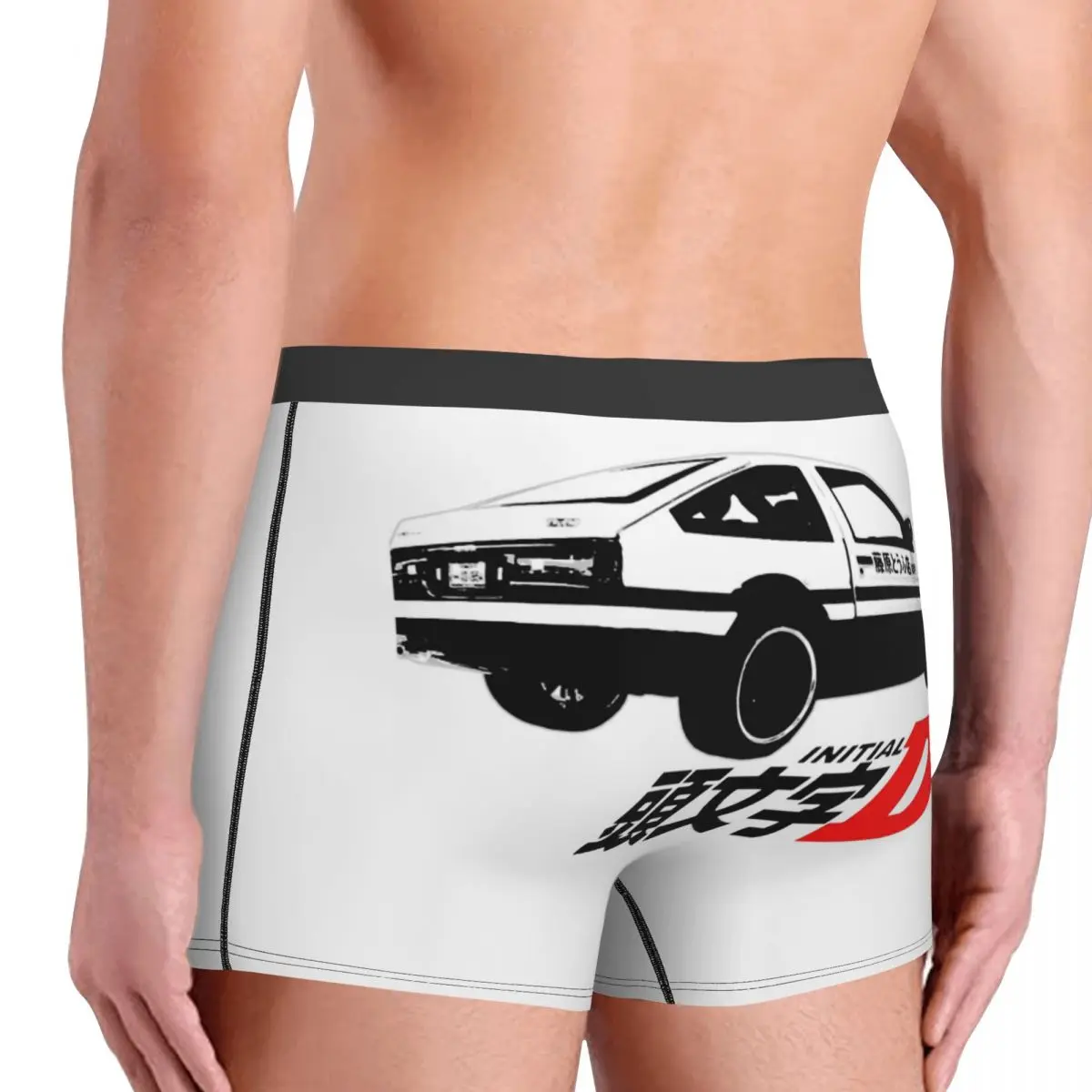 Initial D-Boxer respirant pour homme, caleçon imprimé, short, presse-étoupe, cadeaux d'anniversaire, qualité supérieure, 86 402