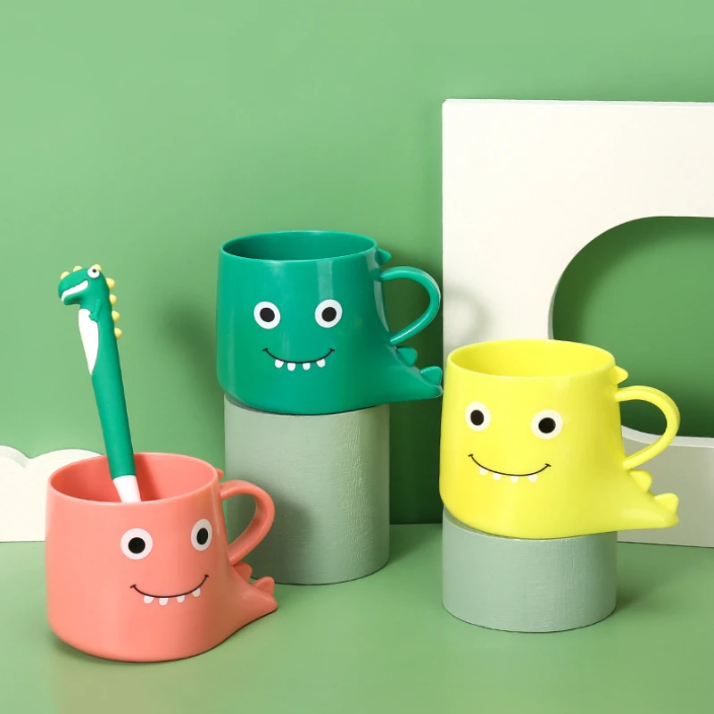 1pc Cartoon Cute Dinosaur Toothbrush Cup Kids Toothbrush Cup Children Mouthwash Cup Water Cup Drinking Cup Bathroom Accessories