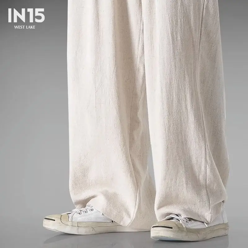 Summer Chinese Style Cotton Linen Wide-leg Comfortable Loose Thin Casual Pants