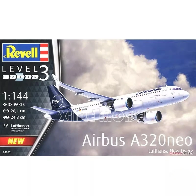 

Модель Revell 1/144, комплект самолета 03942, Airbus A320 neo, авиалайнер для военной игрушки, коллекция хобби