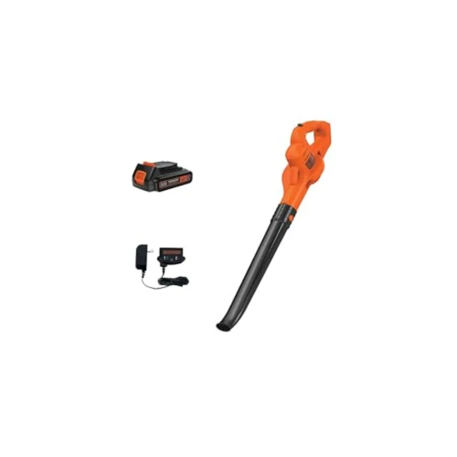 

Беспроводная воздуходувка для листьев 20V MAX с аккумулятором и зарядным устройством, скорость воздушного потока 130 миль/ч, легкий дизайн, черный цвет