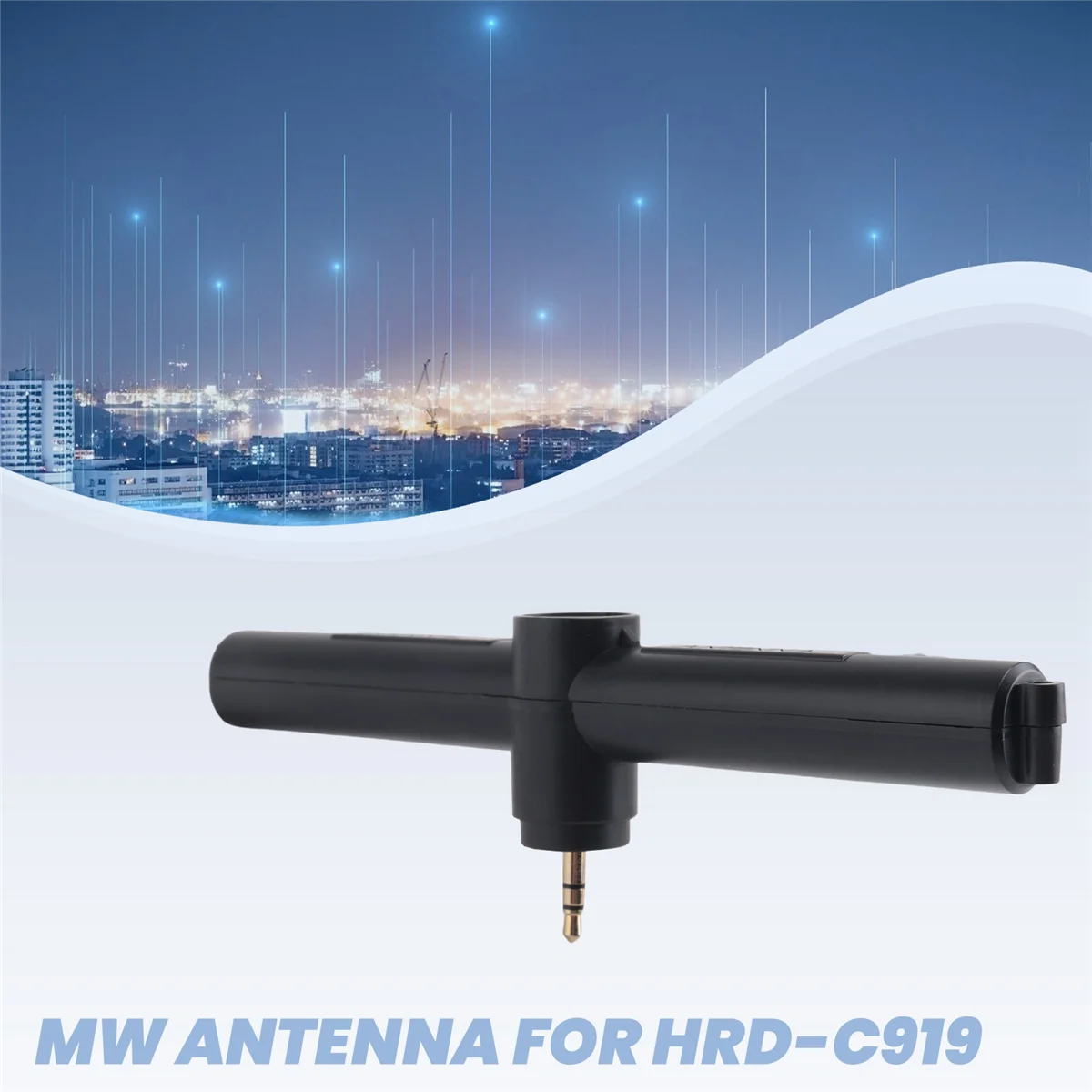 เสาอากาศ MW คลื่นปานกลางสําหรับวิทยุ HRD-C919 พร้อมขั้วต่อ 3.5 มม. เสาอากาศคลื่นปานกลางและสั้นชนิด T
