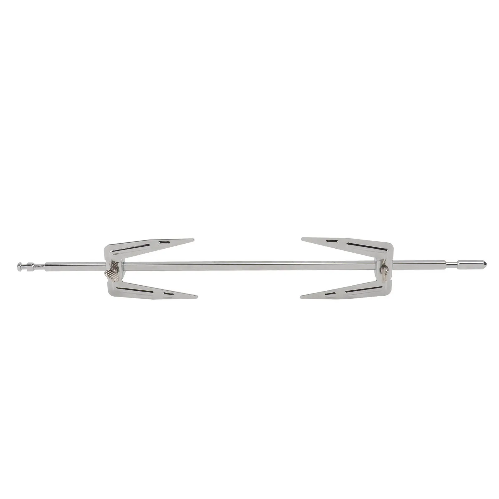 Juego de 1 tenedor de acero inoxidable premium para asar carne de pescado, set de asador para barbacoa, pavo y pollo, con agarre seguro y tornillo de mariposa