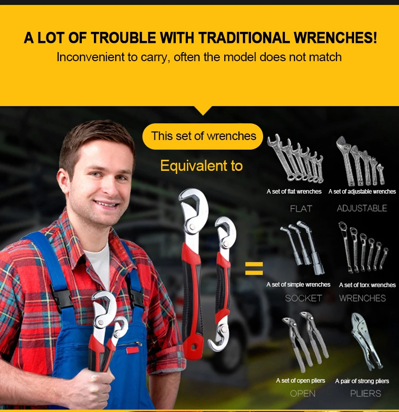 9-32 مللي متر وجع مجموعة مفاتيح عالمية قابلة للتعديل متعددة الوظائف المحمولة عزم الدوران اسئلة تصفية النفط افتتاح مفتاح البراغي أدوات يدوية