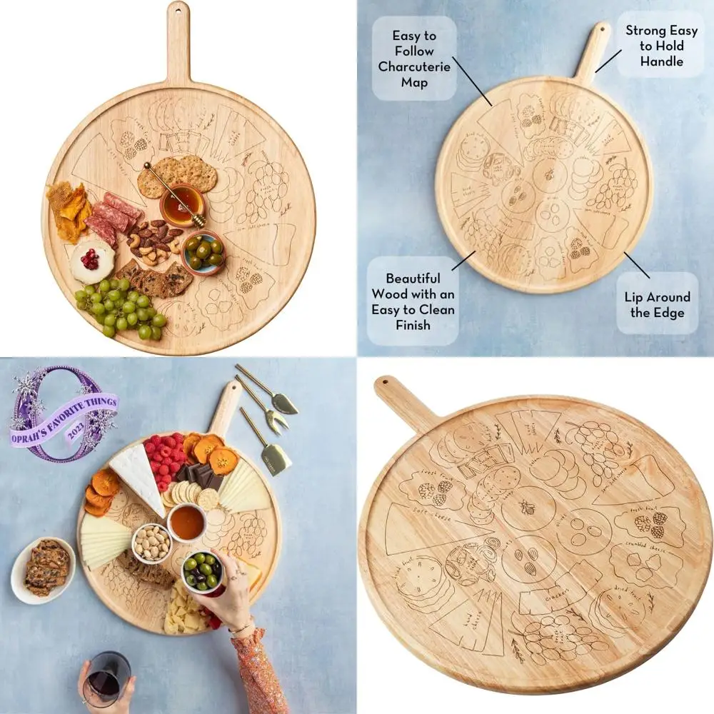 

Charcuterie Board Sophistication - Housewarming Gift for Food Enthusiasts - Visual Guide for Easy Arrangement
