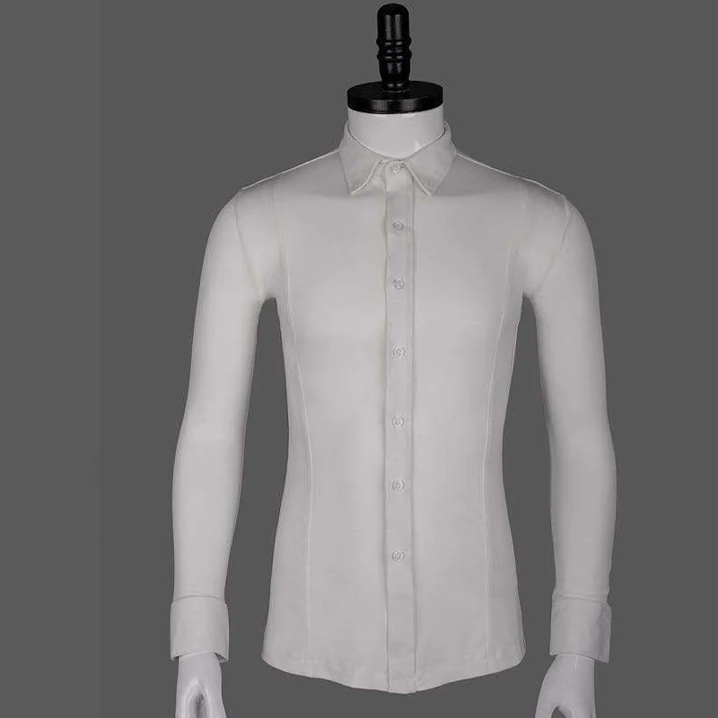 قميص مسابقة الرقص اللاتيني للرجال ، قاعة رقص ، تانجو حديث ، قميص سامبا ، قمصان أداء رجالية ، ملابس رقص مسرحي ، SL9592 ، 3 ألوان