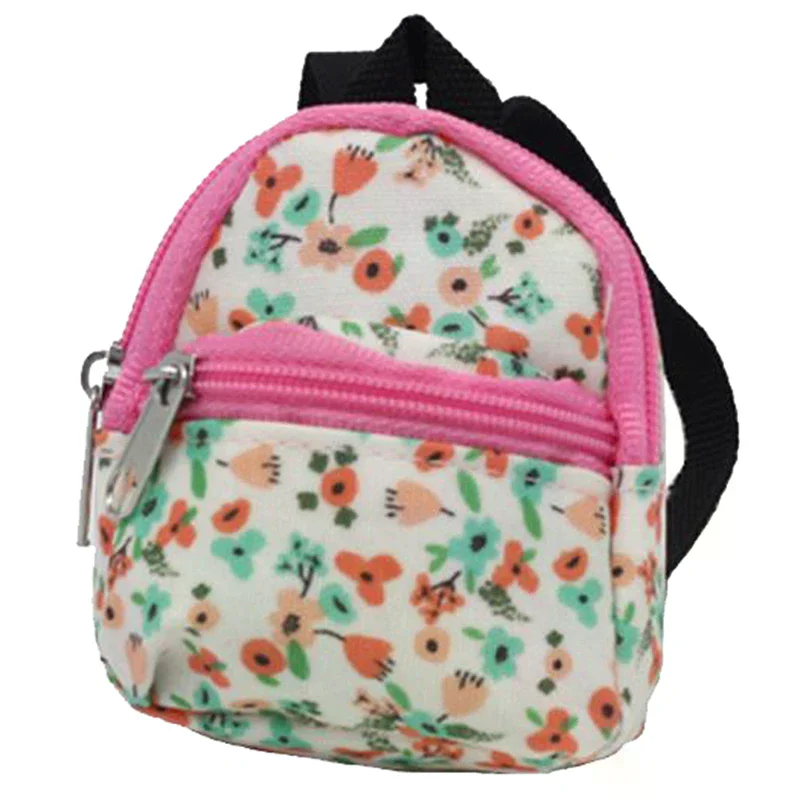 Backpack Schoolbag Dollhouse Dolls Miniature 1:12 Accessories Flower 1:6 High Quality Durable Material Easy to Use