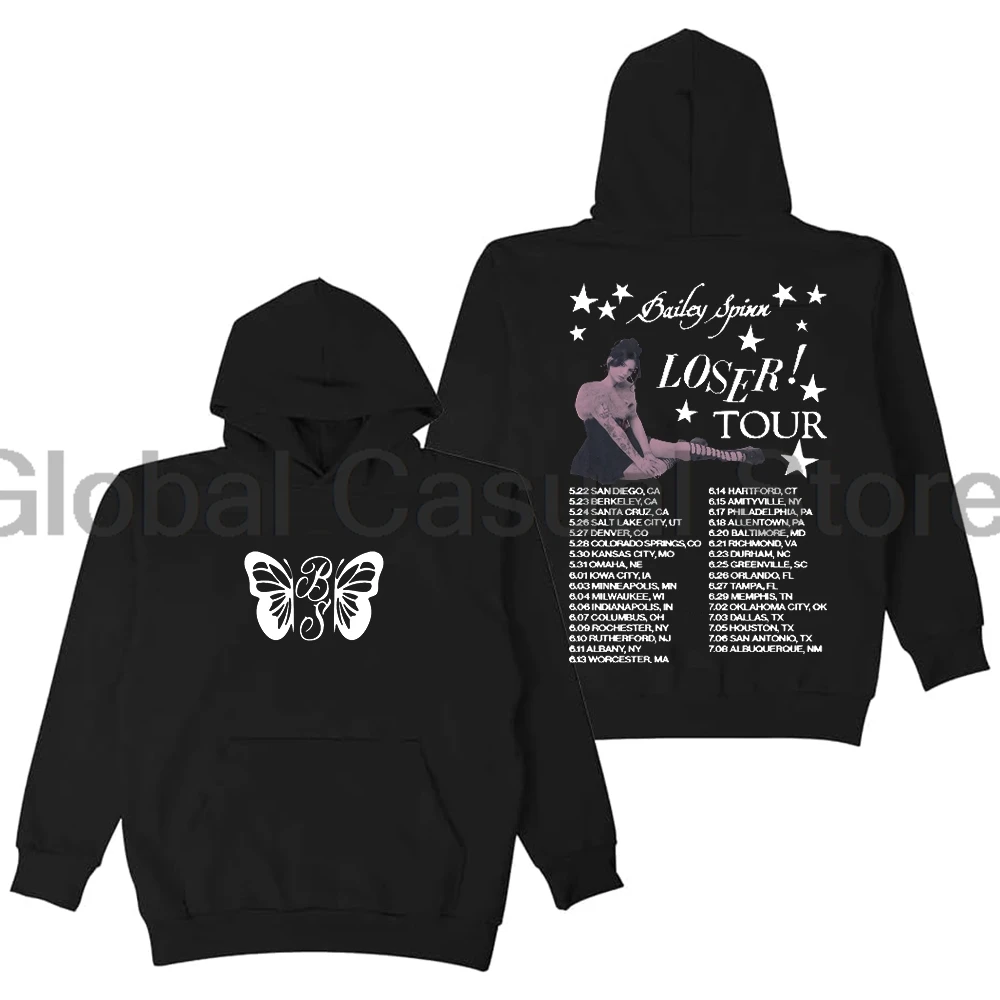 

Bailey Spinn Loser Tour 2025 Hoodie Unisex Long Sleeve Streetwear Men Women Hooded Sweatshirts