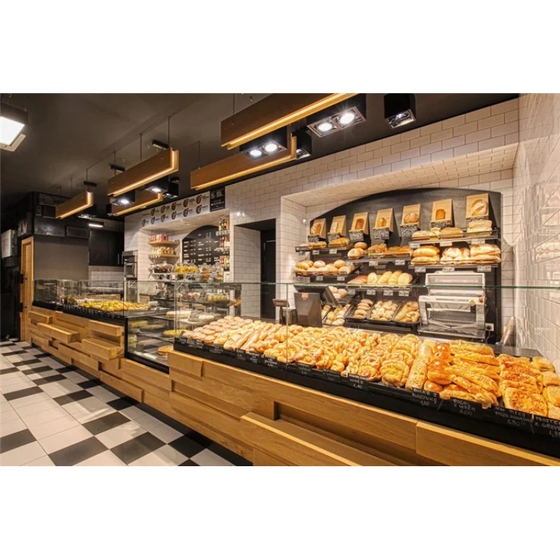 custom.Customized Donut Display Stand Cabinet Retail Donut Store Interior Layout Decoration Donut Shop