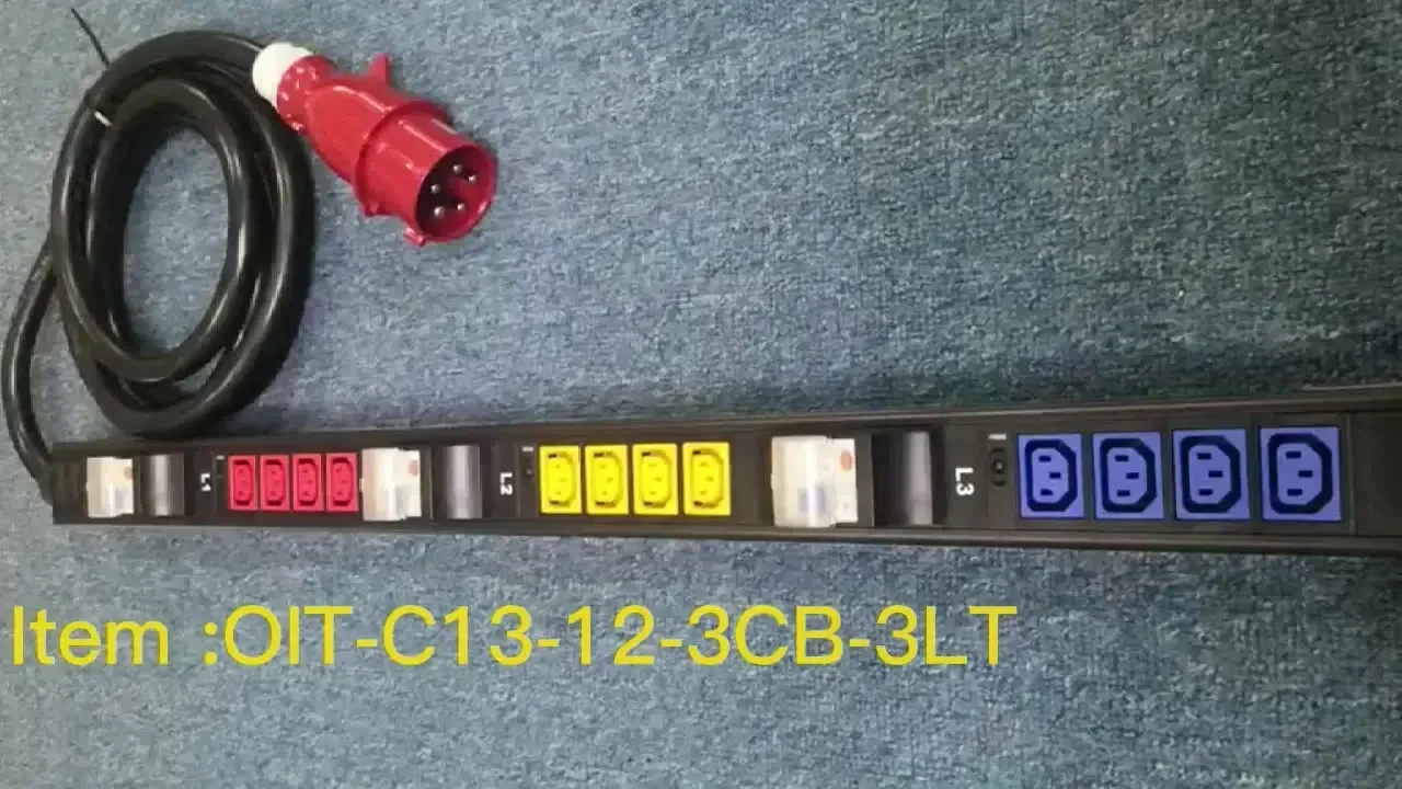 Single/Three Phase 8 Way Rack PDU 240V C13 C19 240V 32A 63A 50A PDU For Crypto Mining