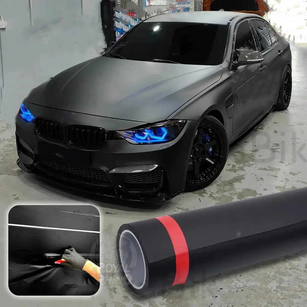 20/50x152cm High Stretchable Matte Black Body Protective Vinyl Film Matte Wrapping PPF TPH Car Bumper Hood Paint Protect Sticker