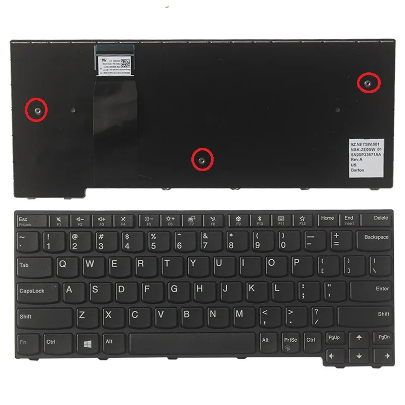 NEW US laptop keyboard For Lenovo yoga 11e yoga11e US/English keyboard black