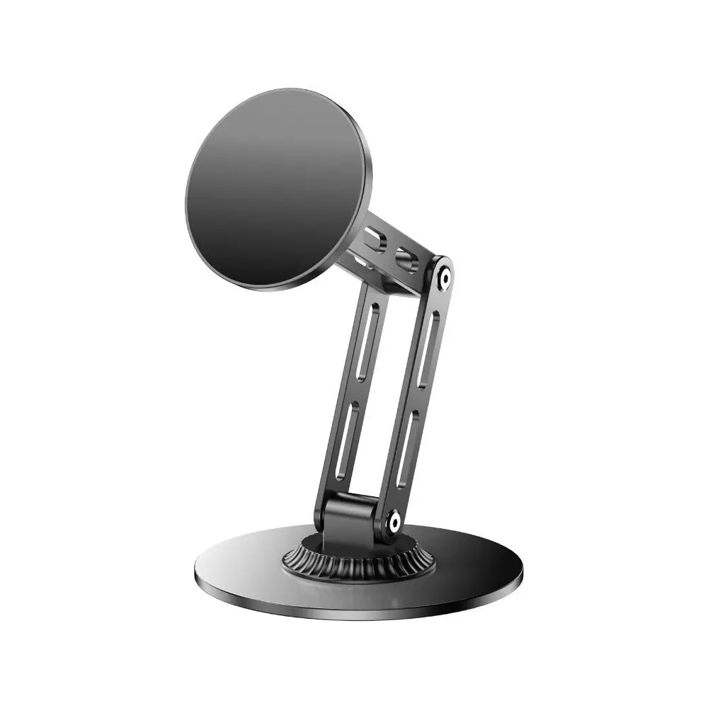 New Portable Magnetic Desktop Phone Stand Rotatable Adjustable Foldable Phone Holder Magnetic Suction Metal Desk Phone Mount