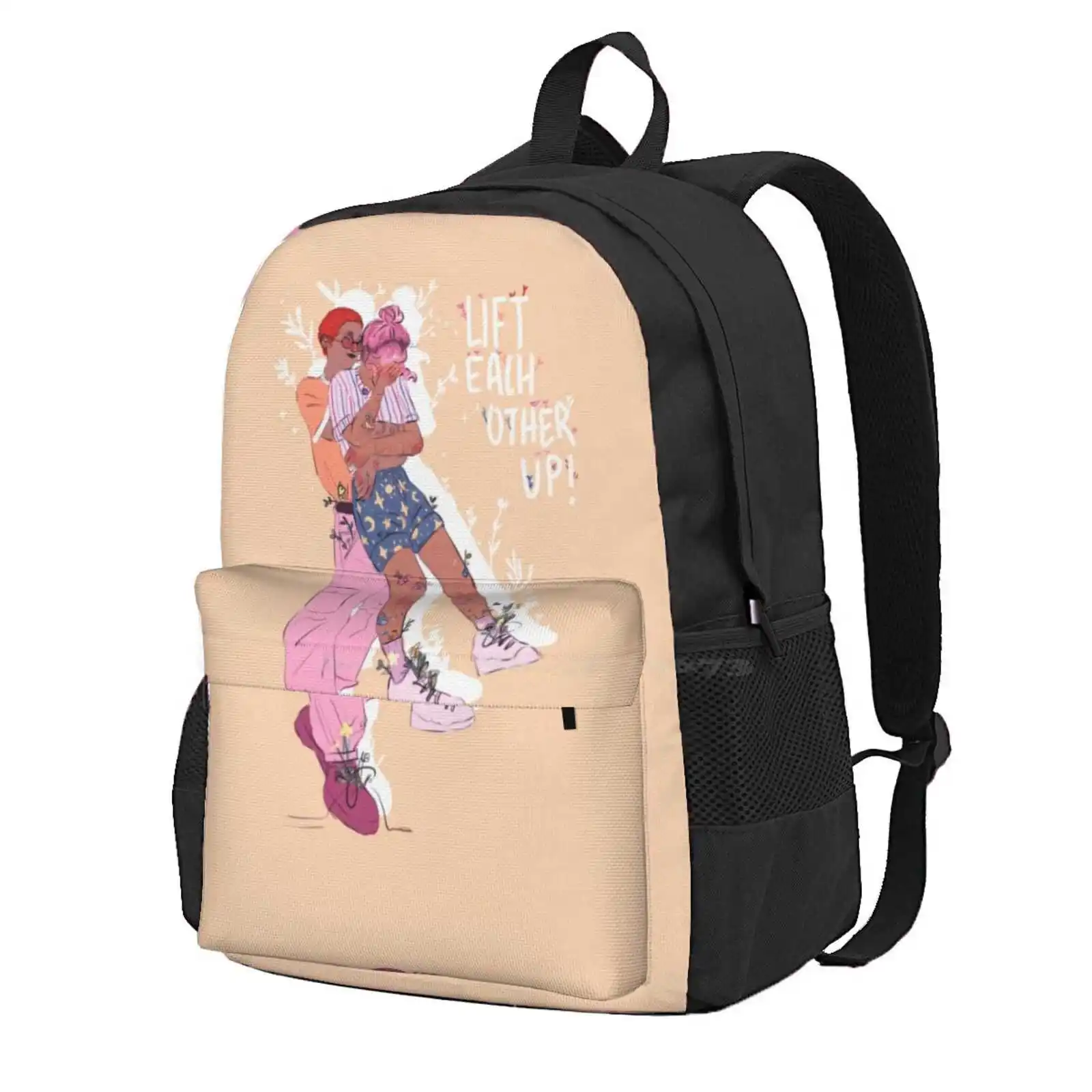 Solidarity!! Hot Sale Schoolbag Backpack Fashion Bags Bisexual Bi Pride Lesbian Pride Lgbt Queer Sapphic Sappho Dyke Bi Lesbian