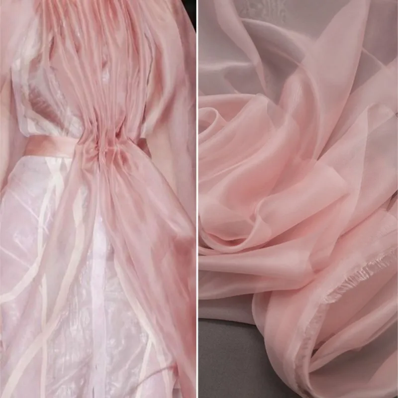 

Thin Transparent Soft Organza Fabric Dress Shirt Ribbon Clothing DIY Handmade Designer