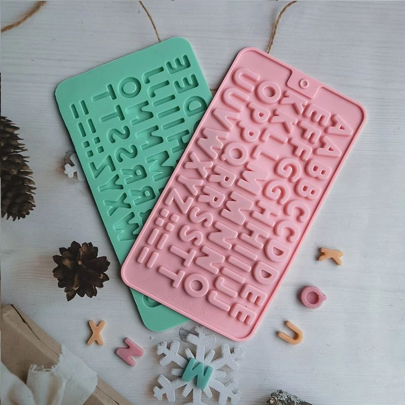 Molde de silicona con letras del alfabeto inglés, herramienta de decoración de pasteles para hornear dulces, galletas, Chocolate, nuevo