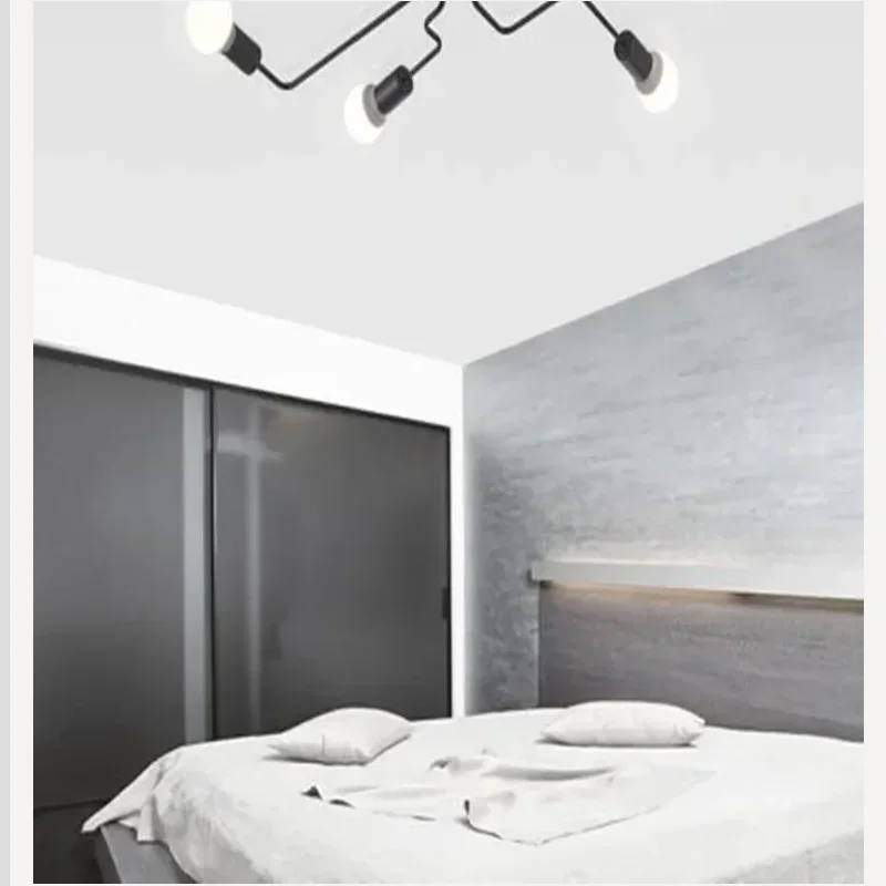 Luces de techo de hierro forjado, lámparas Vintage para sala de estar, iluminación, Luminaria E27, accesorios de iluminación para el hogar