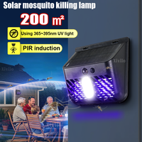 2025 Solar Powered Mosquito Repellent Lamp Outdoor UV Light 365-395nm With LED Light For Garden Patio Camping  UV Insect Killer