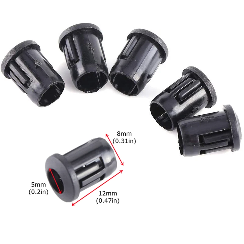 5-50pcs Black Plastic 3mm 5mm 8mm 10mm Lamp LED Diode Holder Black Clip Bezel Socket Mount Useful LED Diode Holder Black Clip