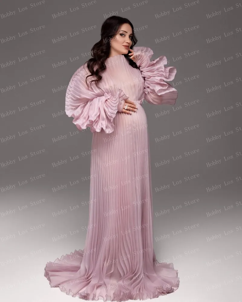 Charming Sexy Maternity Robes Women Long Tulle PhotoShoot Pregnant Dresses Elegant Formal Evening Dress Custom Made Mather to be