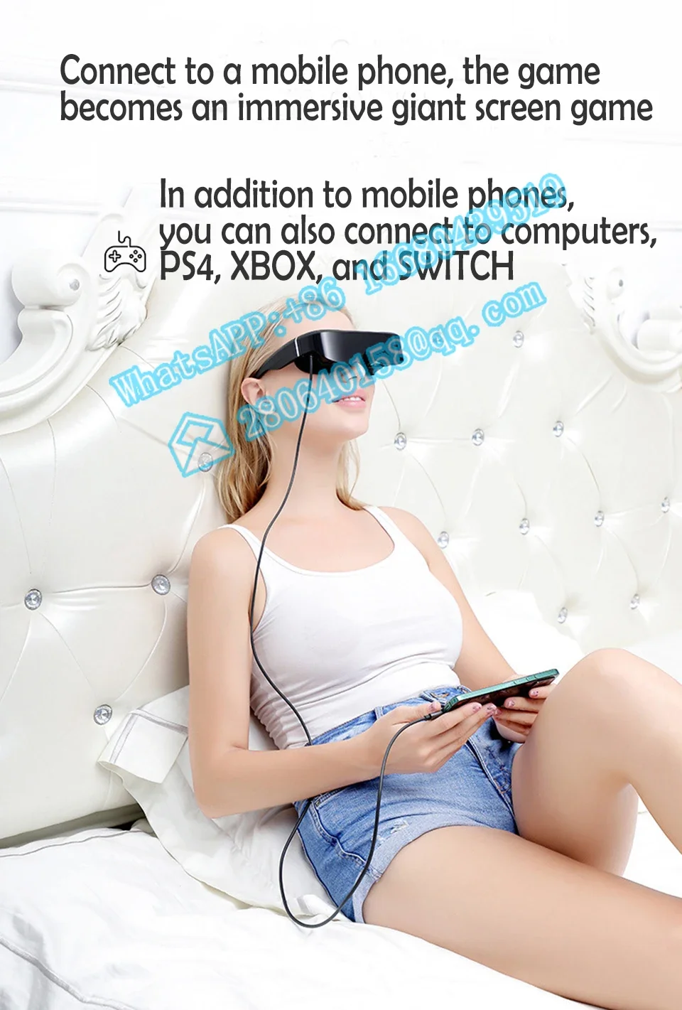 Gafas de vídeo 3D Virtual de fábrica Tv Vr Reality