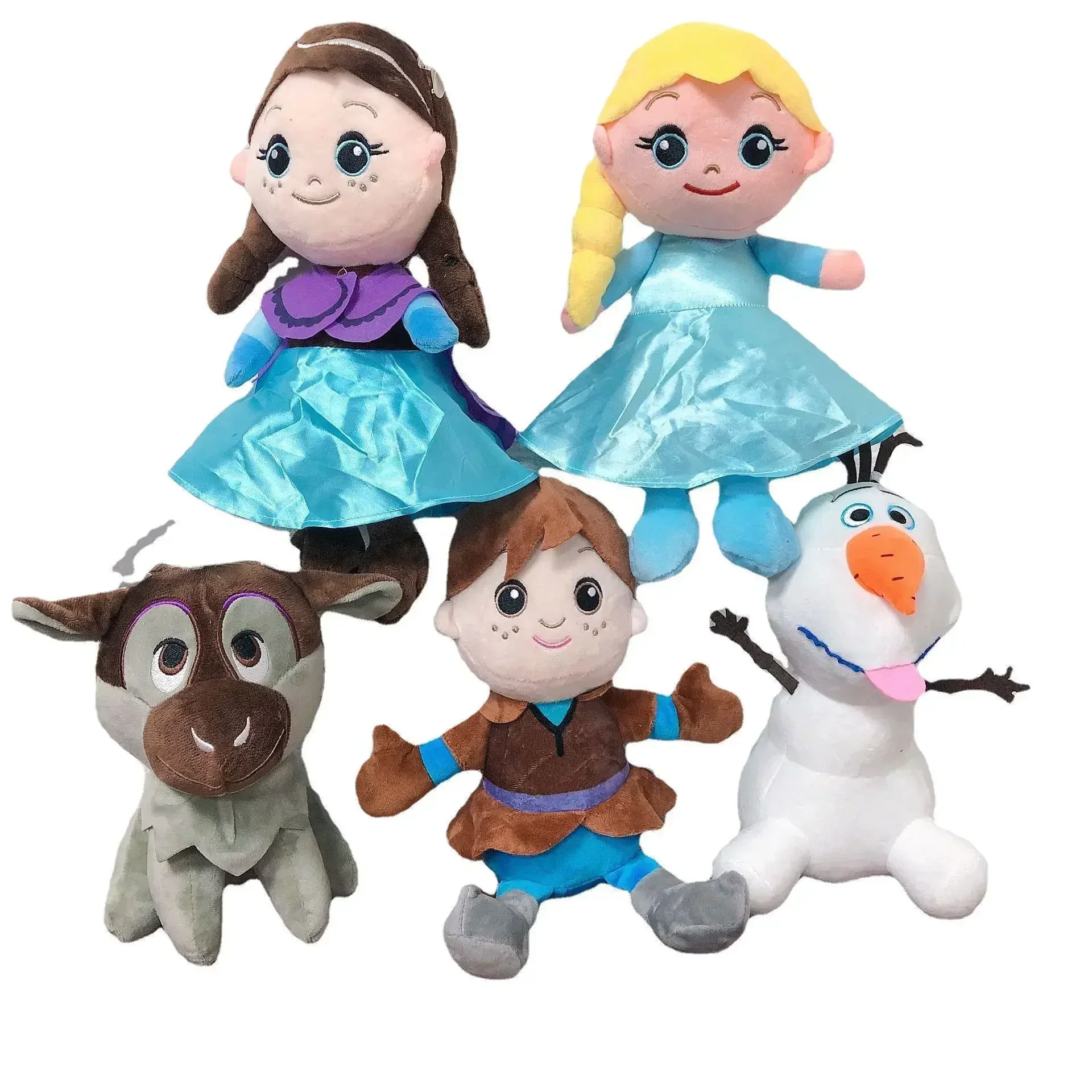 HOTsale 20-30cm Anime DISNEY muñeco de peluche Frozen princesa Anna Elsa muñeca niña decoración de la habitación fiesta de Navidad regalo de cumpleaños