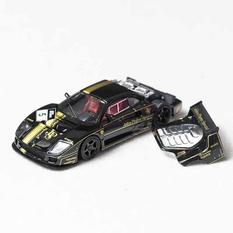 Stance Hunters 1:64 Rotes und schwarzes F40 LM-Simulationsautomodell aus Legierung, ein Kindersammlungsspielzeug, ein Weihnachtsgeschenk für Kinder.