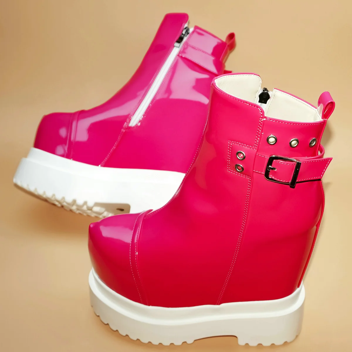 

Winter Size 33 Chunky Sneakers Women Size 40 Patent Leather Wedges High Heel Platform Snow Boots Size 41 Height Increasing Pumps