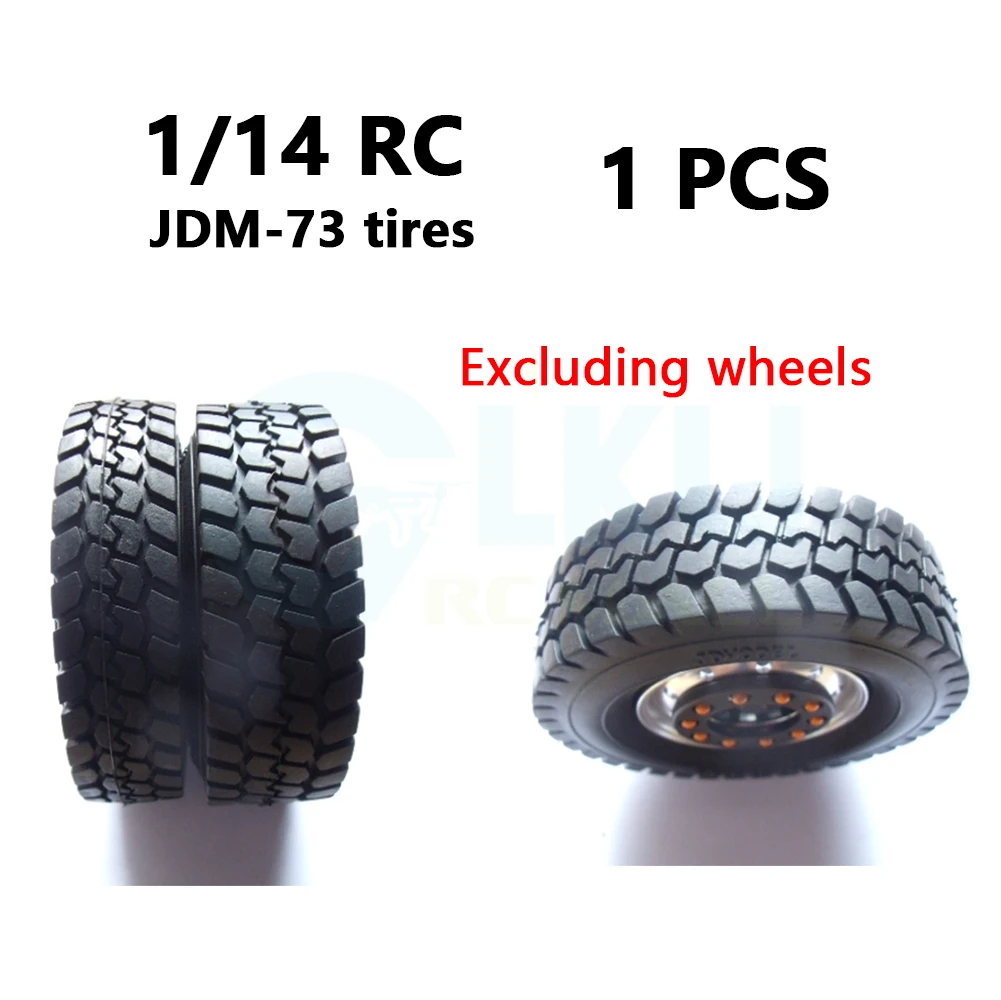 JDMODEL 9G Rubber Wide Gravel Tire JDM-73 for 1/14 Scale Traction Truck Trailer DIY Vehicle Toy Model Parts
