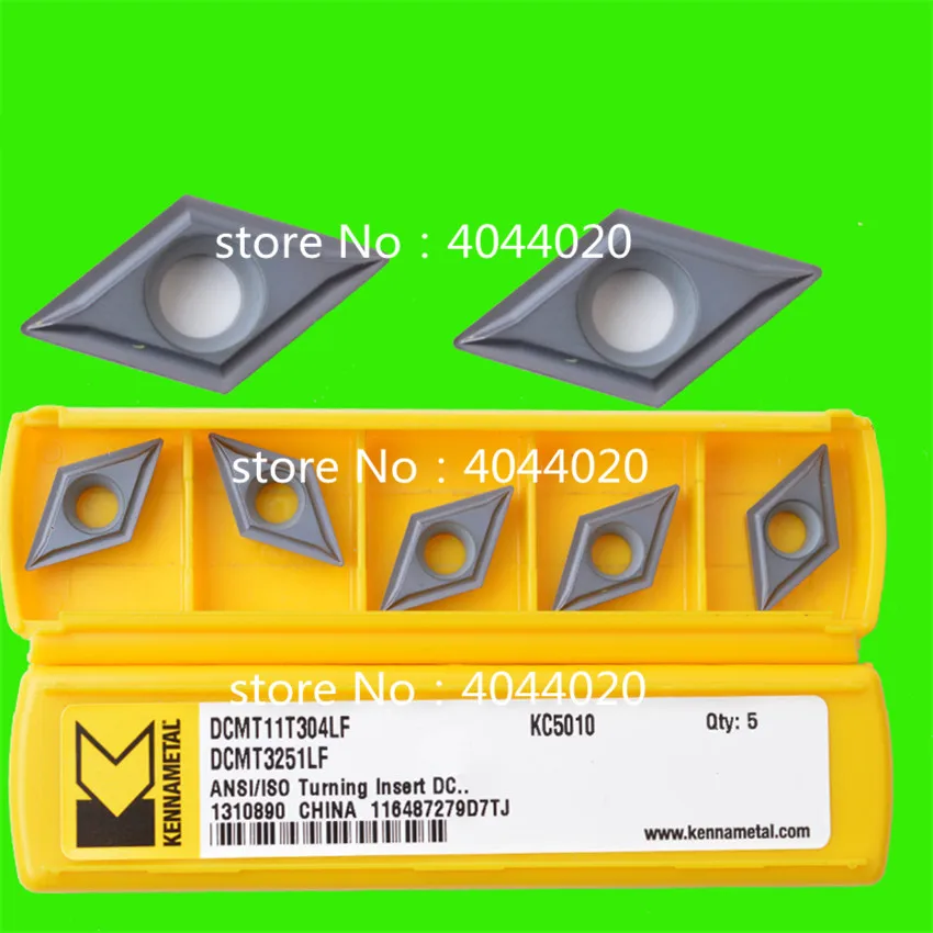 

Карбидные вставки KENNAMETAL DCMT070202LF DCMT070204LF DCMT11T302LF DCMT11T304LF DCMT11T308LF KC5010, 10 шт.