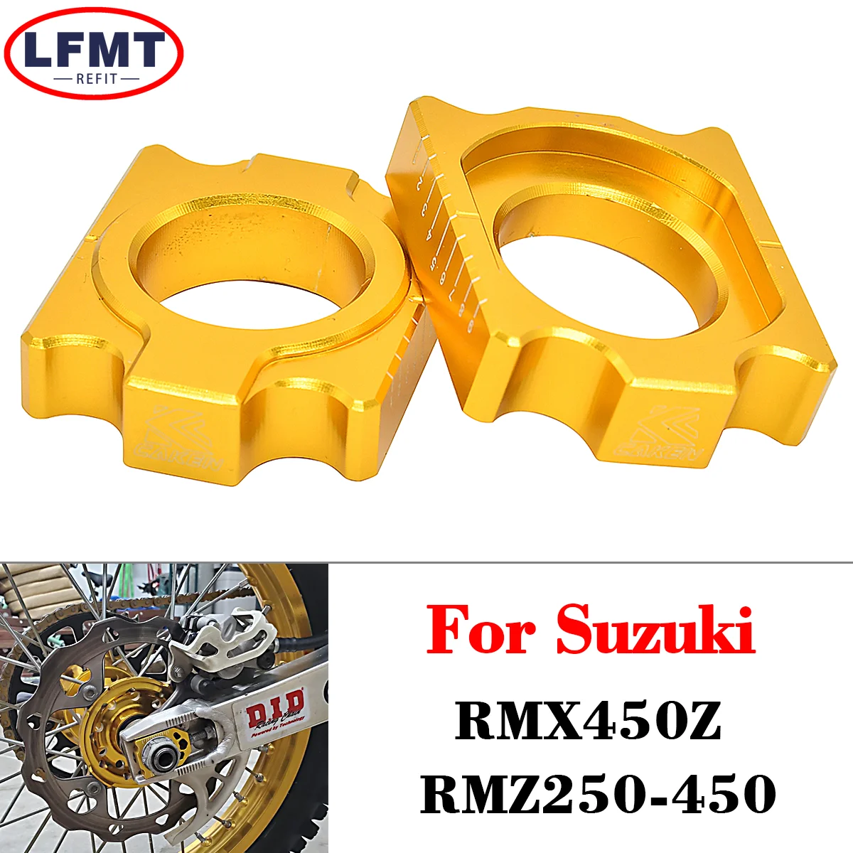 

CNC мотоциклетный задний блок цепи регулировки для Szuki RMZ250 RMZ450 RM Z 250 450 RMX450Z RMX 450Z 2004-2015 2016 2017 2018