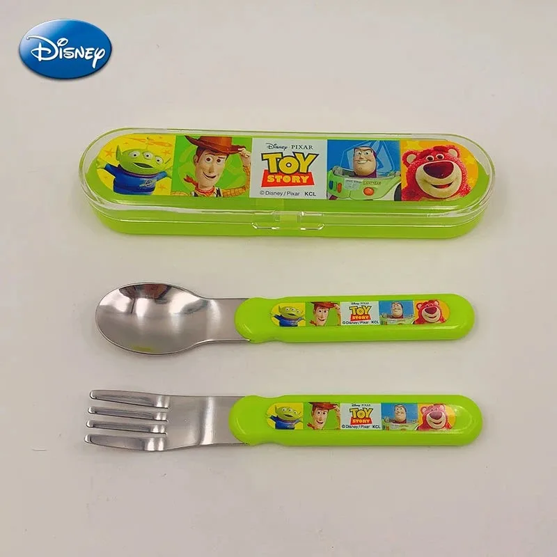 Disney Mickey Minnie Fork Spoon Tableware Cartoon Kawaii Donald Toy Story Kids Home School Lunch Stainless Steel Fork Spoon Sets view 4