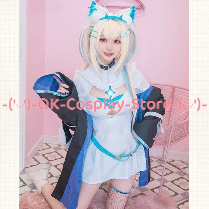 

Fuwawa Abyssgard Косплей Костюм Vtuber Аниме Ролевая Игра Сексуальное Вечернее Платье Костюм С Хвостом Хэллоуин Карнавальная Униформа На Заказ