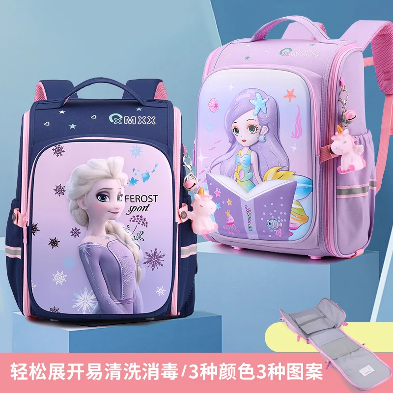 Hello Kitty School Bag  Kids Backpack for Girls Kawaii Princess Elsa Accessories Anime Student Pupil Stationery Supplies