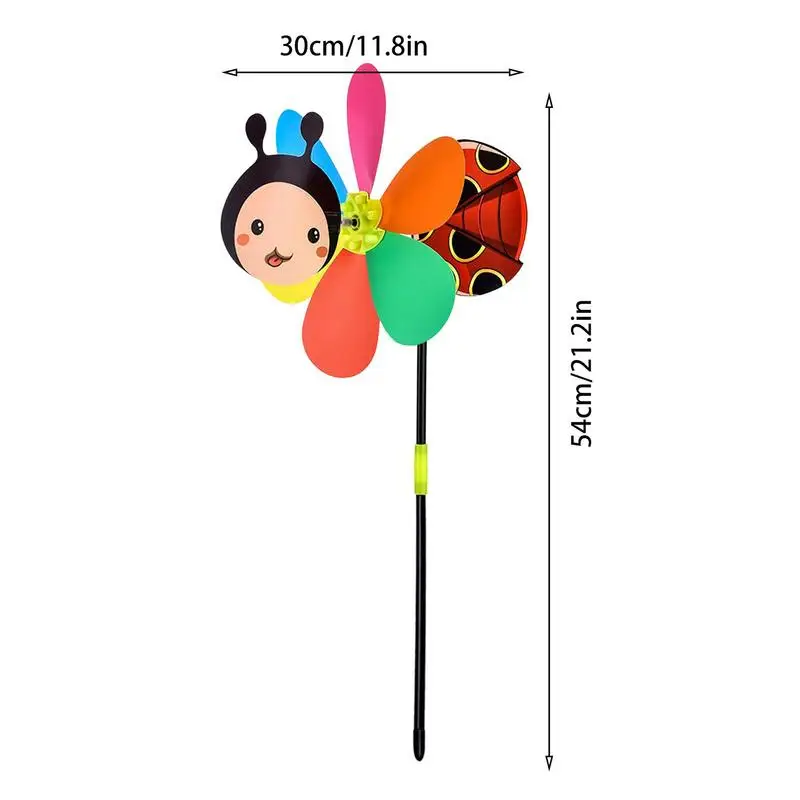 Garden Pinwheels Cartoon Animal Whirligig Wind Spinner Windmill Toy Decorative Stakes Outdoor Gardening Art Whimsical Kids Gifts