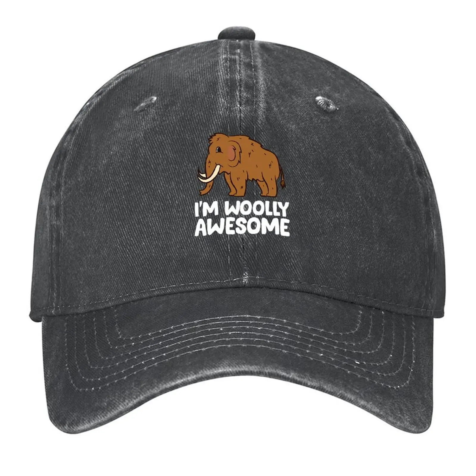 

I'm Woolly Awesome Cute Boys Girls Kids Woolly Mammoth T-Shirt Baseball Cap party Hat Military Cap Man Men's Baseball Women's