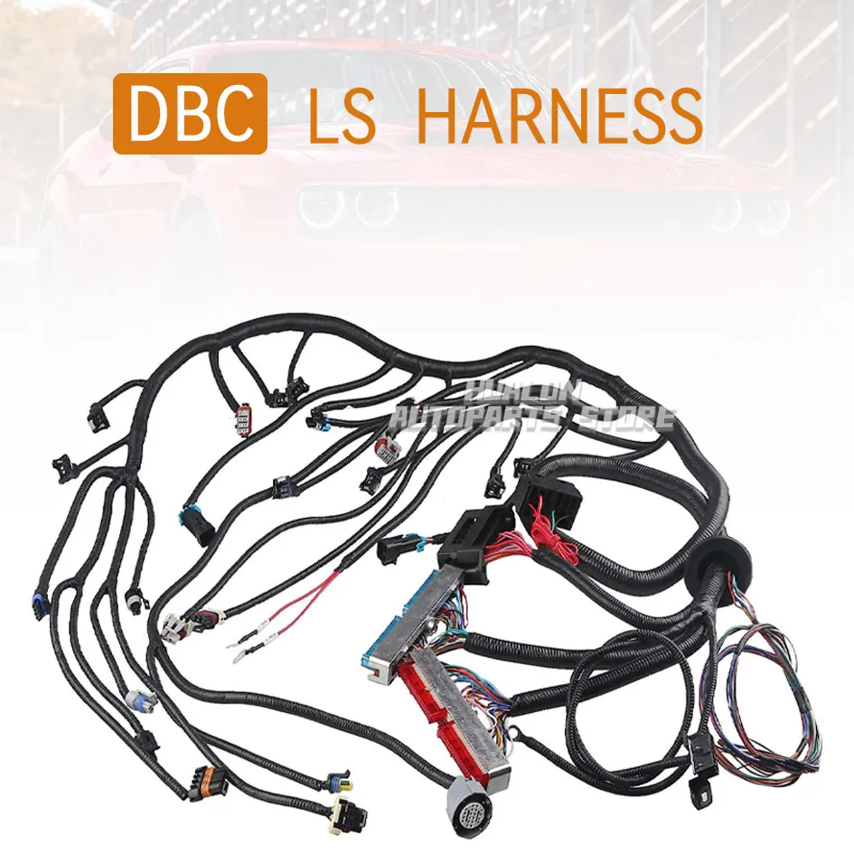 LS Engine Stand Alone Wiring Harness 4L80E Compatible with GM DBC LS1 Vortec 4.8L 5.3L 6.0L Engine 1997-2006 Drive by Cable