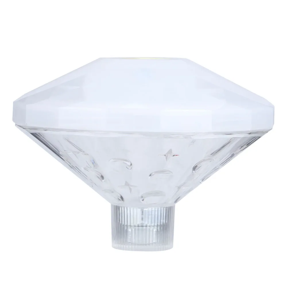 Colorful Waterproof Pool Light Battery Operated Diamond Shaped Pool Lamp Floating Design Color Changing Hot Tub Light Bathroom