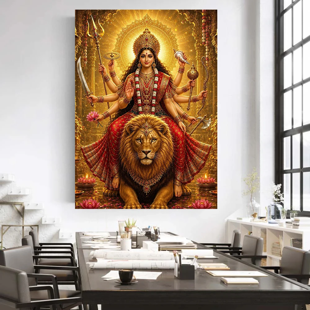 Lord Shiva Yoga Divine Goddess Saraswati Meditation Art Poster Indian Hindu God Canvas Painting Wall Prints Picture Home Decor