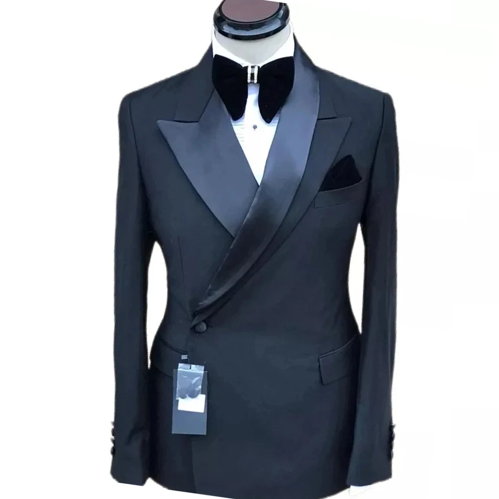 

Formal Men Suits Double Breasted Tailor-made Elegant Male Clothing Fashion 2 Pieces Jacket Pants