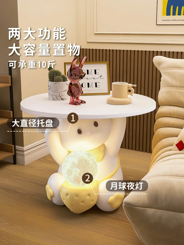 Home Decor Cute Rabbit Statue Light Floor Ornament living Room Sofa Cartoon Coffee Table Sculpture Furniture Home Decoration