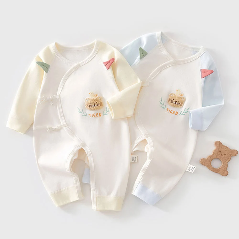 Baby Girl Boutique Clothes Cotton Spring Autumn Newborn Romper Hospital 0 6 Months Baby Boy Jumpsuit Long Sleeve