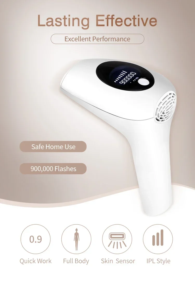 

10 Beauty Care IPL Hair Removal Device 990000 Flashes Painless Permanent for Women Face Body Bikini LED Display Home Use